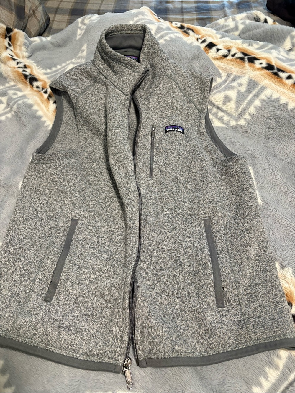 Patagonia Grey Heather Fleece Vest
